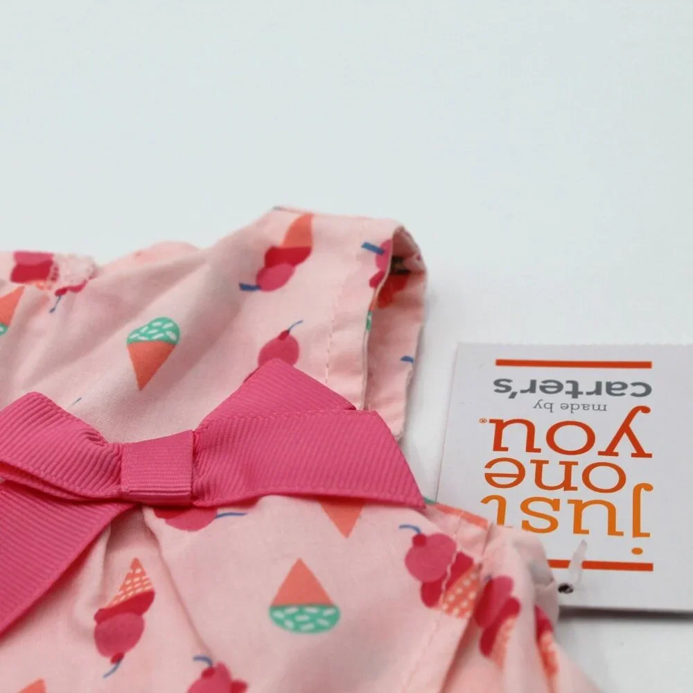 Carter's Just One You Baby Girls One Piece Romper Ice Cream Cones 3 Months NWT